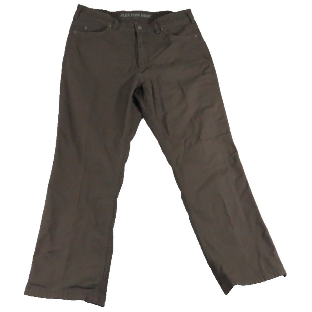 Duluth Flex Fire Hose Pants Men 36x30‎ Relaxed Fit Brown Canvas Work Cargo Pants